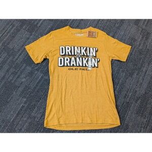 Ole Red Ales "Drinkin Or Drankin" T Shirt Small Yellow NWT